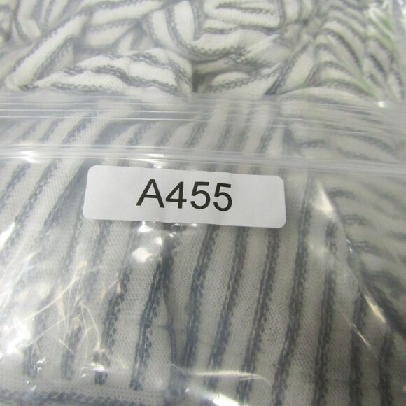 Sundance Wrap Top Womens Large White Gray Striped Belted Surplice Wide Sleeve - Picture 13 of 14